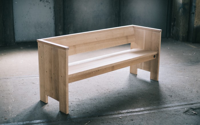 Bank aus geb&uuml;rsteter Eiche